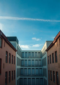 Low angle view of buildings against sky