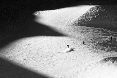 High angle view of ski slope