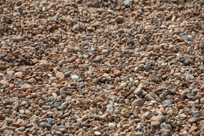 Full frame shot of pebbles on beach