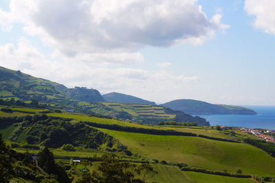 Scenic view of landscape against sky