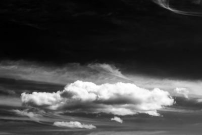 Low angle view of clouds in sky