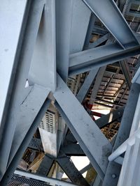 High angle view of metallic structure