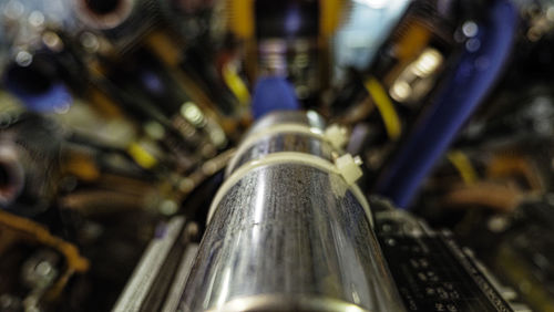 Close-up of bicycles