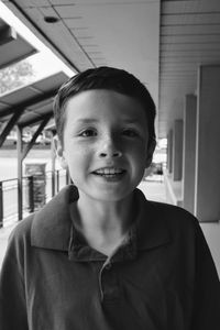Portrait of smiling boy with freckles