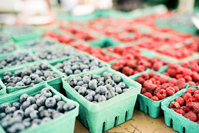 Close-up of fruits for sale at market stall