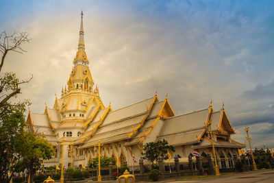 Temple against building