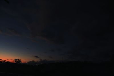 Low angle view of sky at sunset