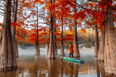 Scenic view of lake during autumn