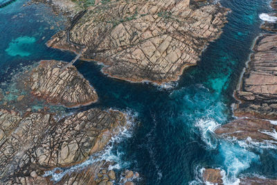 High angle view of beach