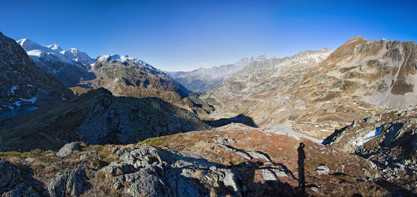 Low angle view of mountains against sky