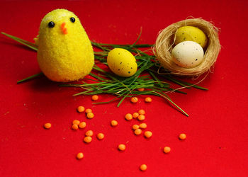 Close-up of lemon on table