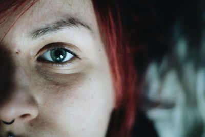 Close-up portrait of woman