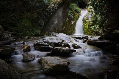 River flowing through rocks