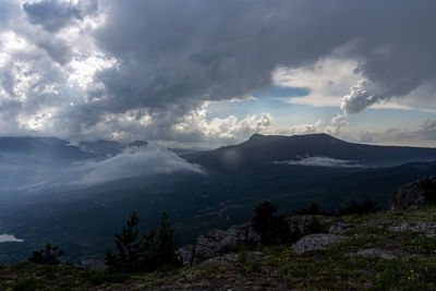 Scenic view of landscape against sky