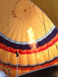 Hot air balloon against sky