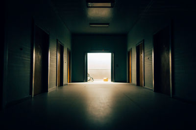 Empty corridor of building