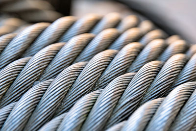 Close-up of steel cable