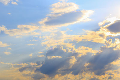 Low angle view of clouds in sky