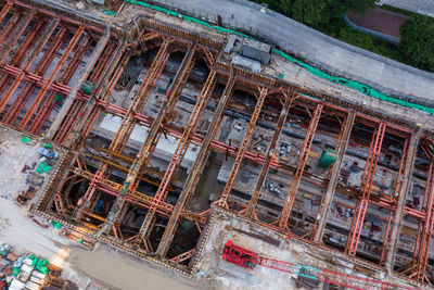 Low angle view of construction site