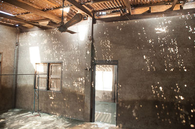 Interior of abandoned building