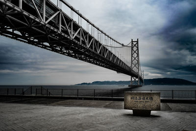 Low angle view of bridge against sky