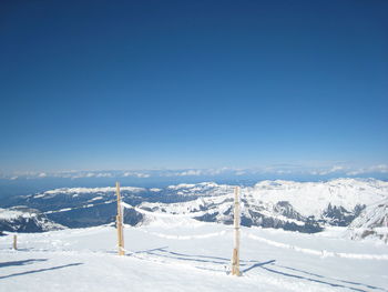 Snow covered mountain against sky