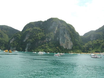 Boats in sea