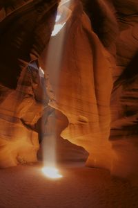 Low angle view of rock formation