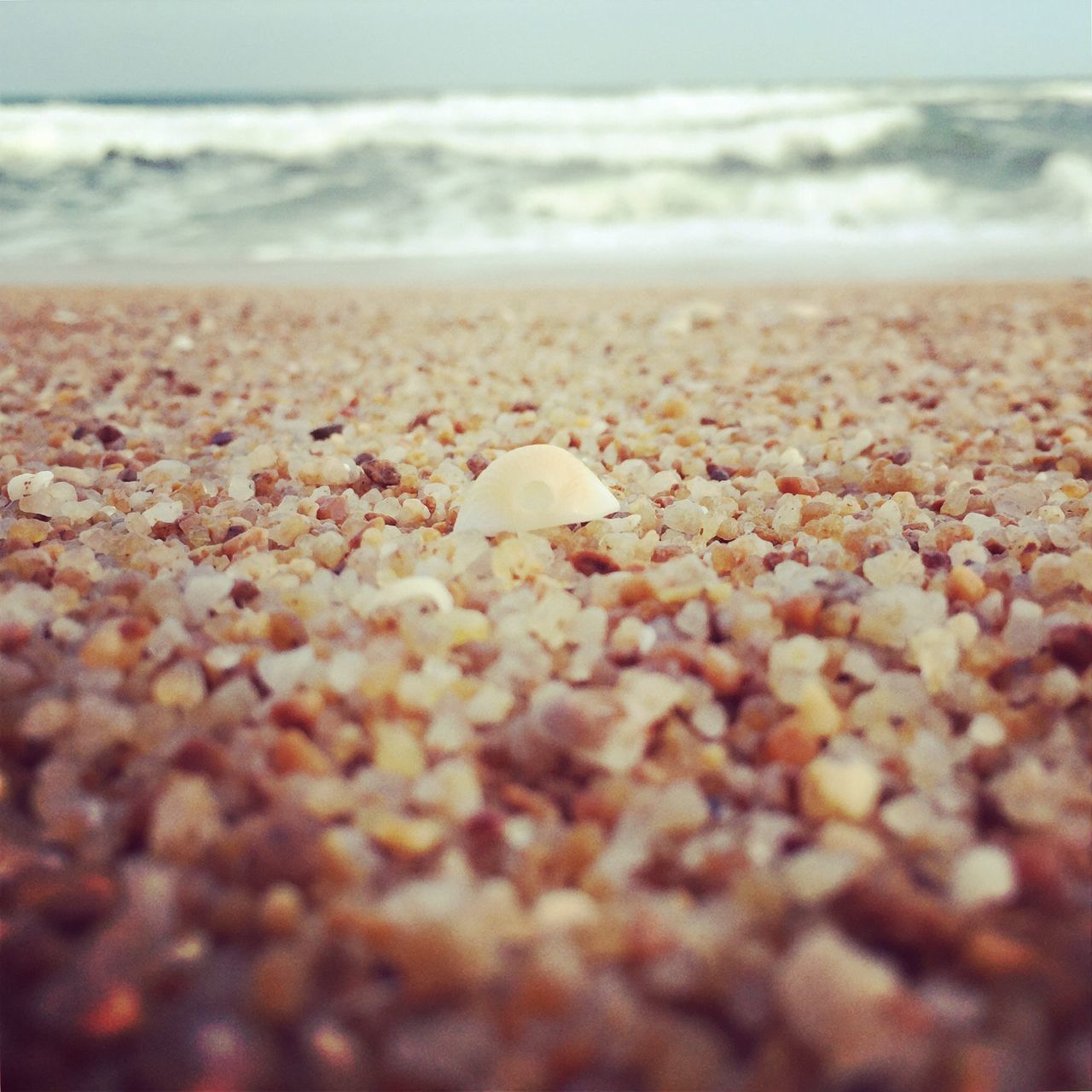 beach, sea, shore, sand, horizon over water, water, tranquility, pebble, nature, scenics, beauty in nature, tranquil scene, surface level, selective focus, wave, surf, focus on foreground, coastline, close-up, day