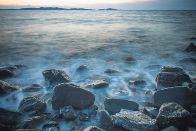 Scenic view of sea waves