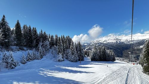 Snow covered mountain against sky