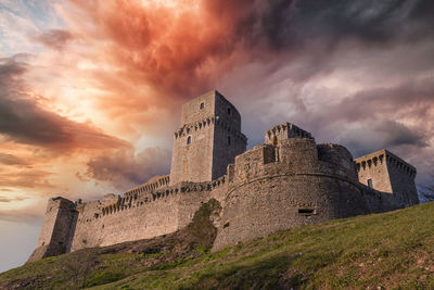 Medieval fortress in the city of assisi