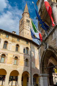 Low angle view of historical building against sky