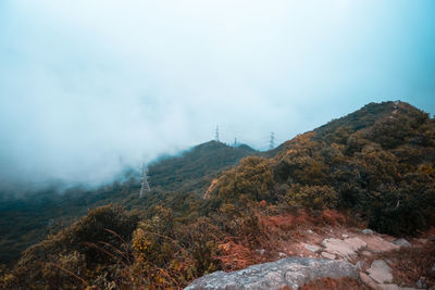 Hong kong city seen from lion rock peak