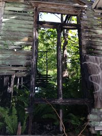 Old built structure with trees in background