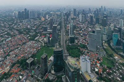 High angle view of cityscape