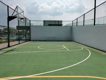 Empty outdoor sport court