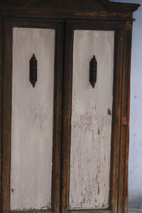 Close-up of wooden door