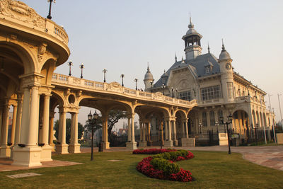 View of historic building against clear sky