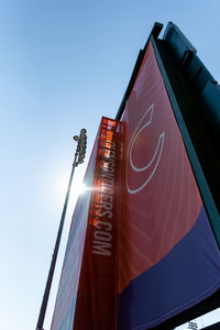 Low angle view of building against clear sky