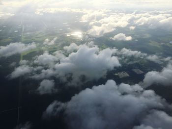 Aerial view of cloudscape