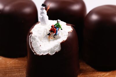 Close-up of cake on table