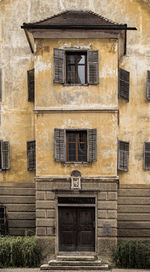 Facade of residential building