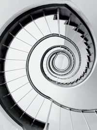 Low angle view of spiral staircase