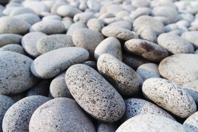 Full frame shot of pebbles on beach