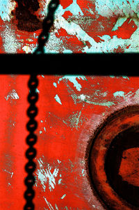 Full frame shot of rusty metal wall