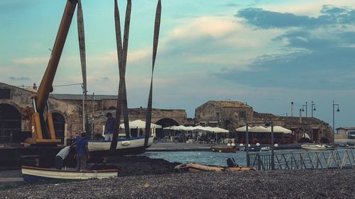 View of buildings at waterfront