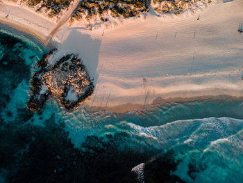 High angle view of sea shore