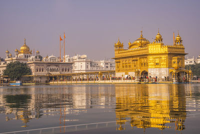 Reflection of temple in water