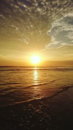 View of sea at sunset